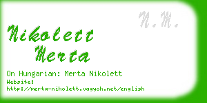 nikolett merta business card